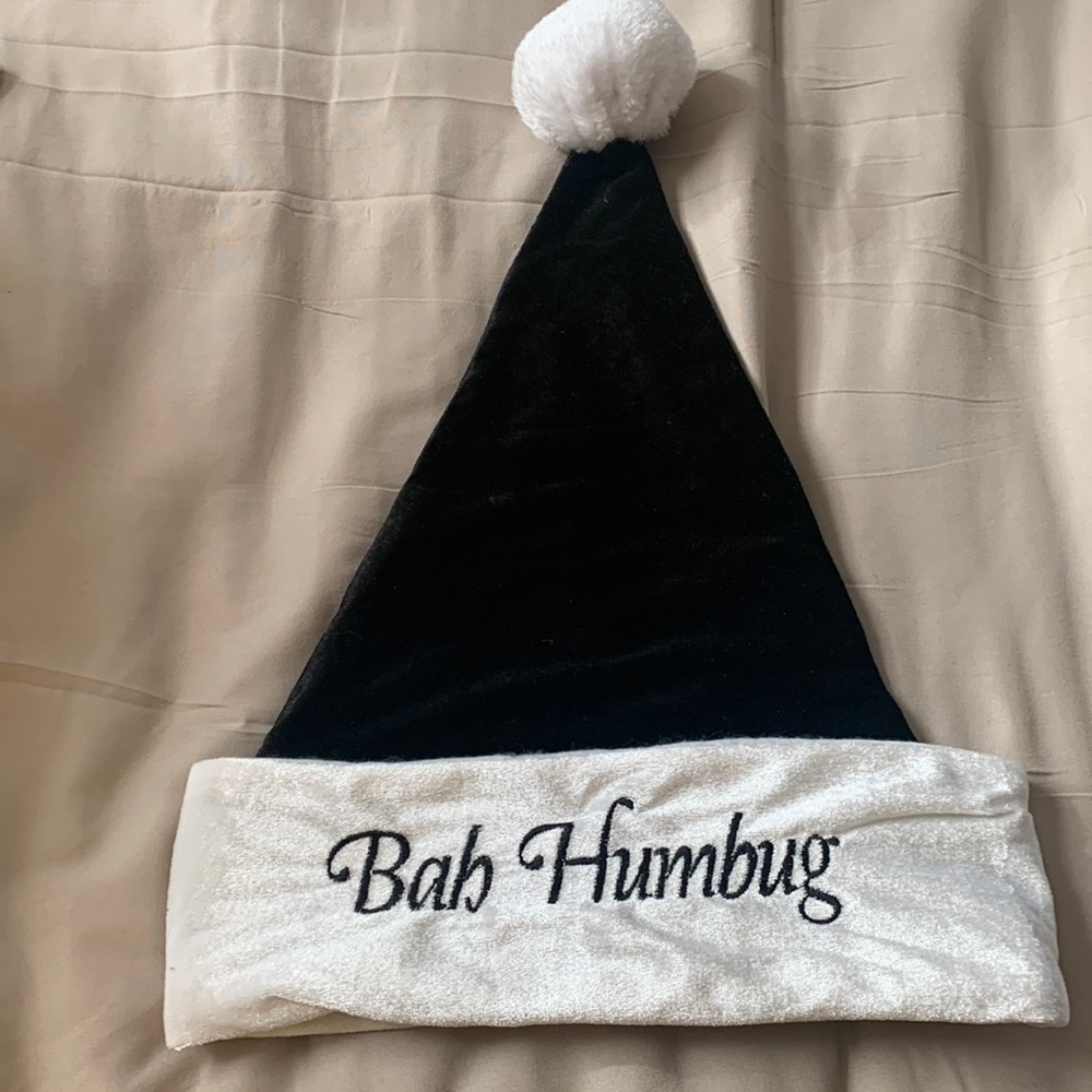 Bah Humbug black Christmas hat